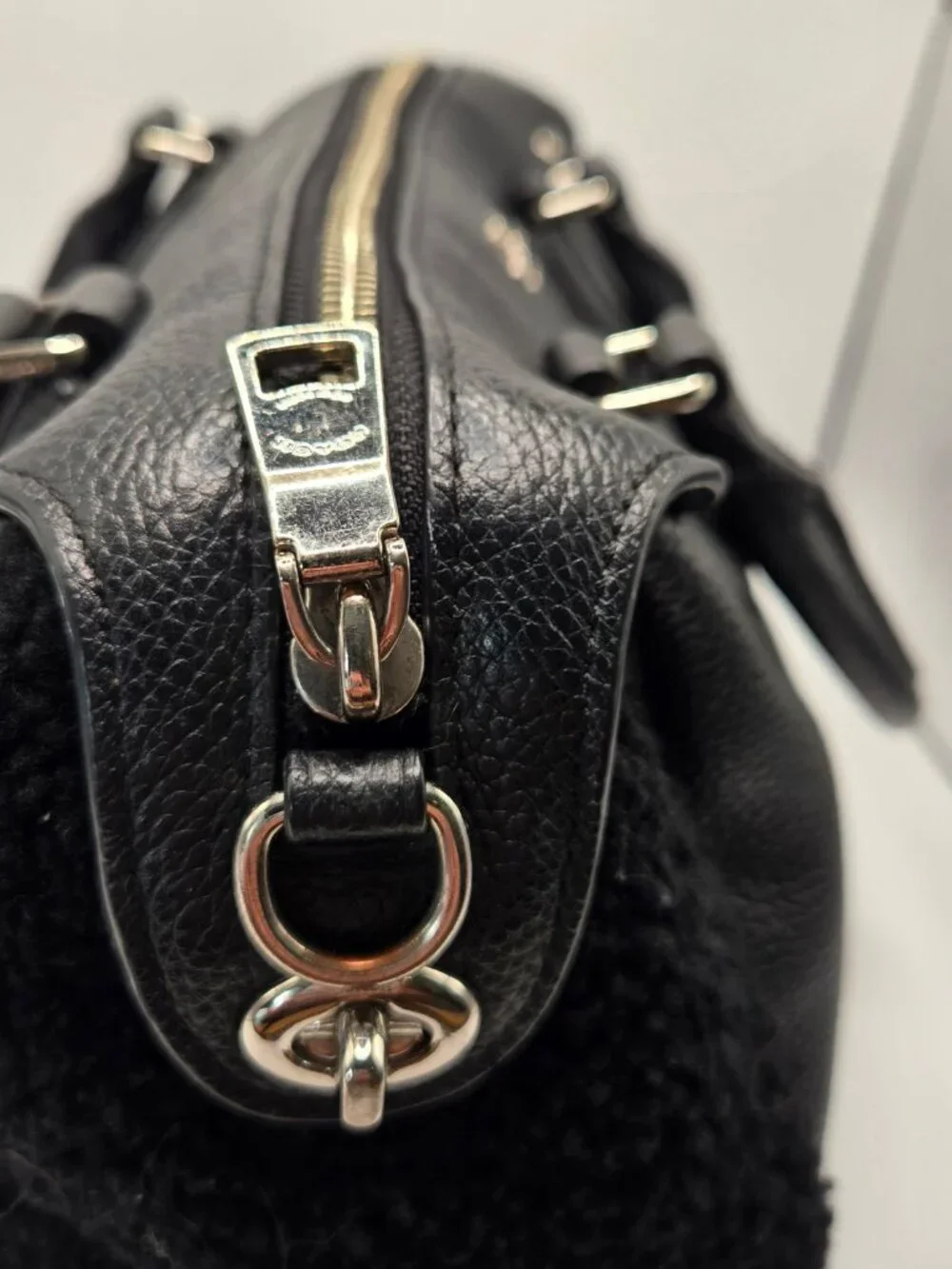 Coach Bennett Mini Satchel, Crossbody pebbled Leather with shoulder strap black